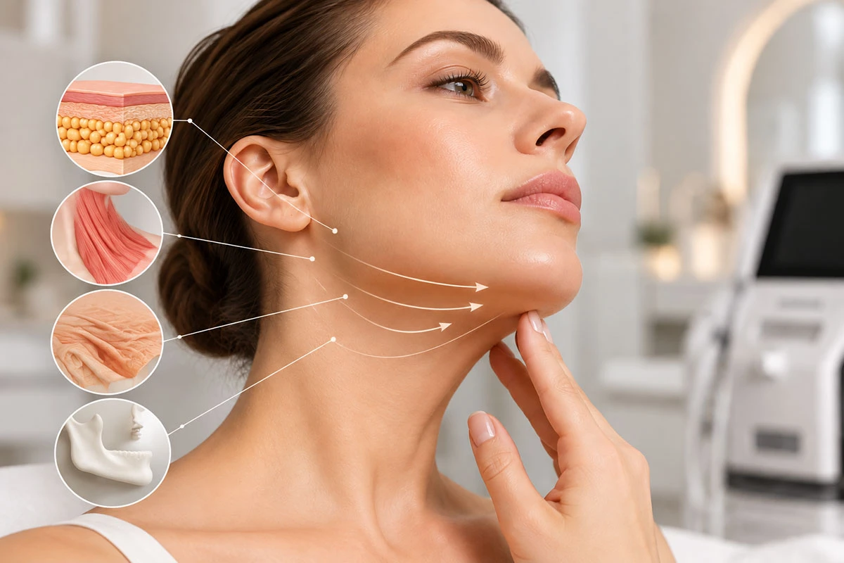 come eliminare il doppio mento con trattamenti estetici con apparecchiature