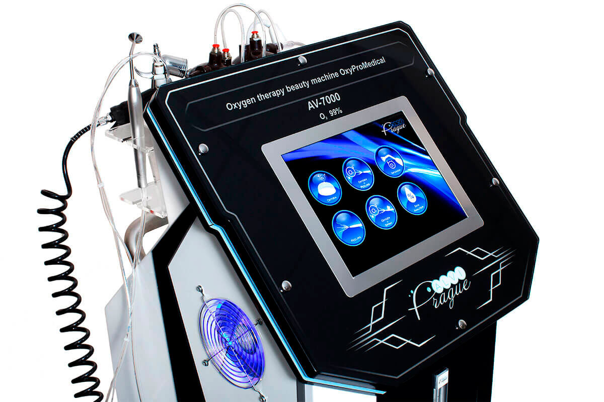 Macchina per ossigenoterapia e per ossigeno & acqua jet peeling AV-7000
